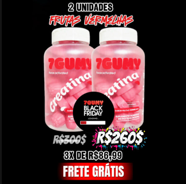 2 Unidades 7Gumy Frutas Vermelhas