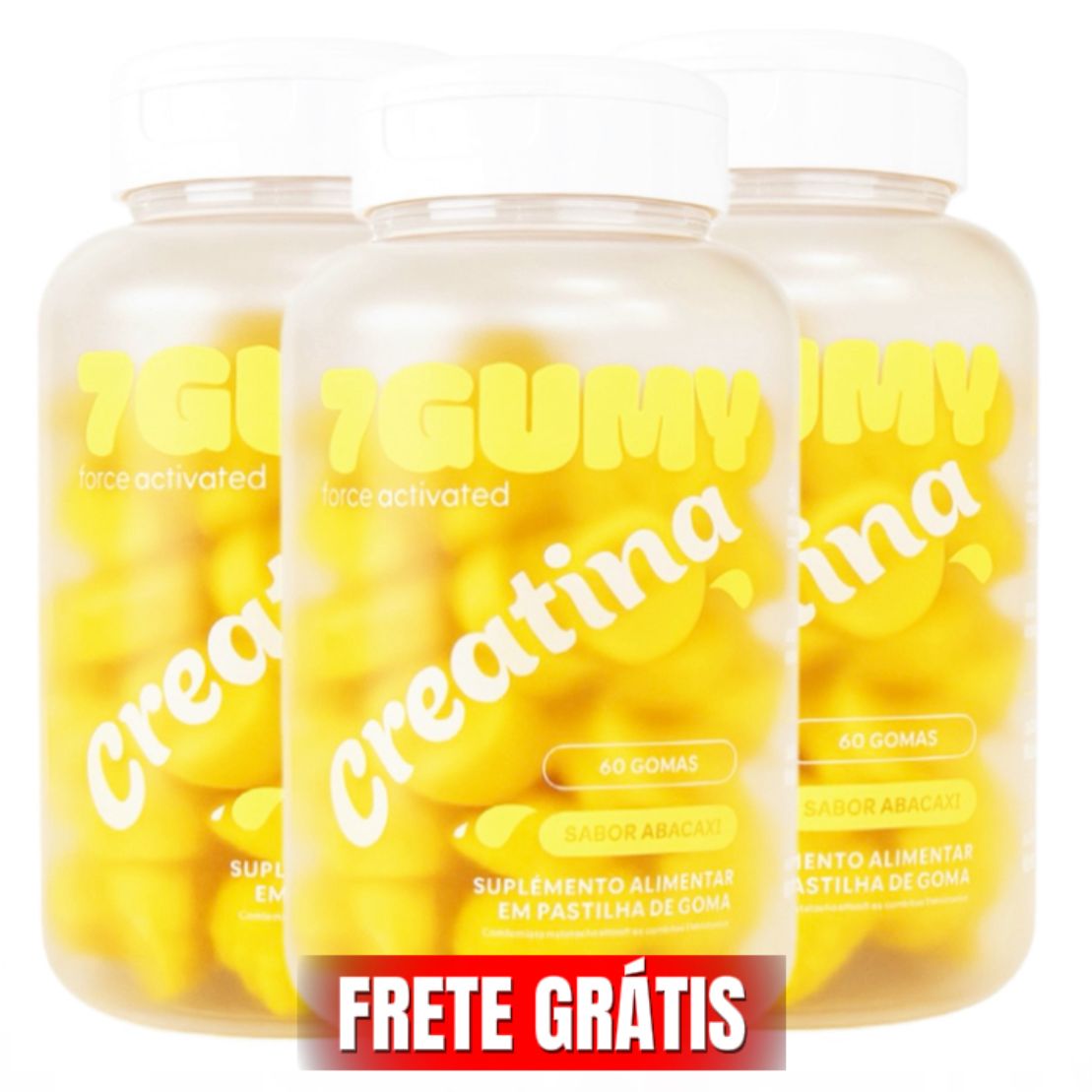 Creatina 7gumy Abacaxi 3 Unidades